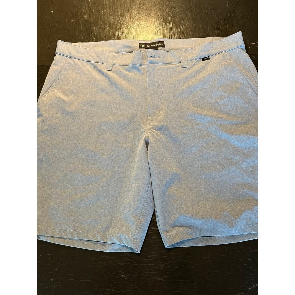 Travis Mathew Mens Shorts Size 38 Blue Polyester Spandex‎ Golf Casual